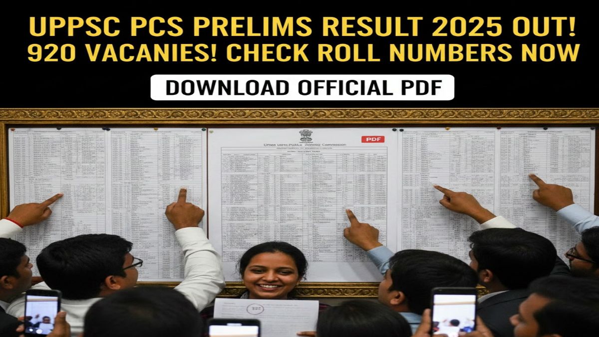 UPPSC PCS Prelims Result 2025 OUT! Direct PDF Link